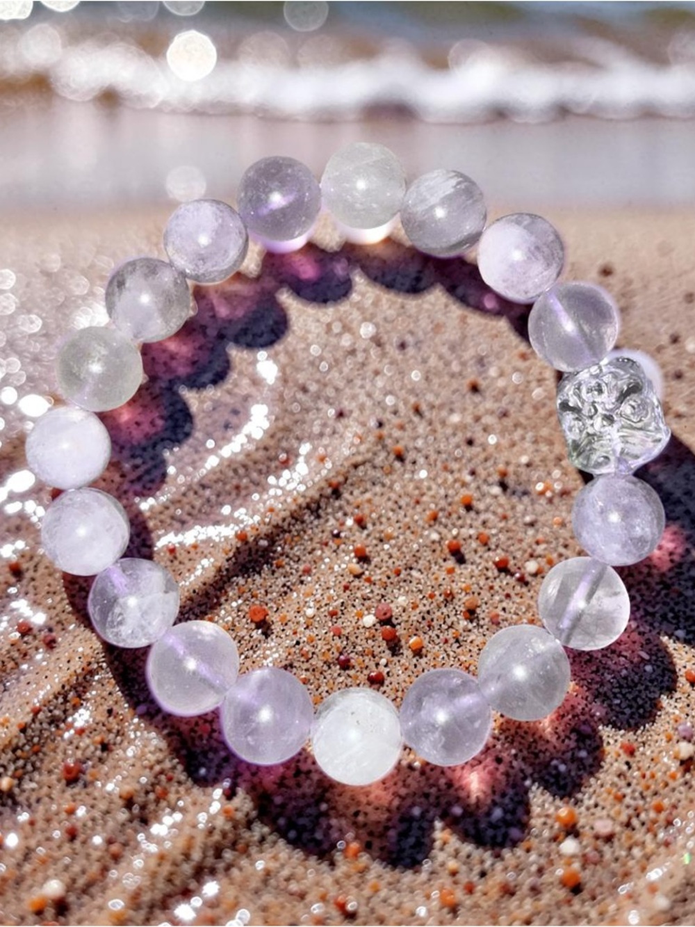 10mm Stunning!! Amethyst with purple Quartz Bracelet💜